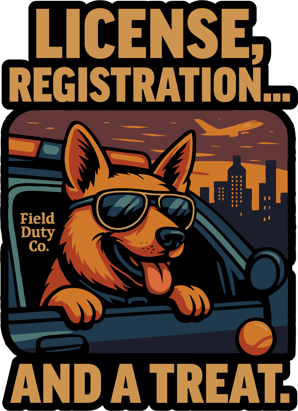 License, Registration, & A Treat Sticker