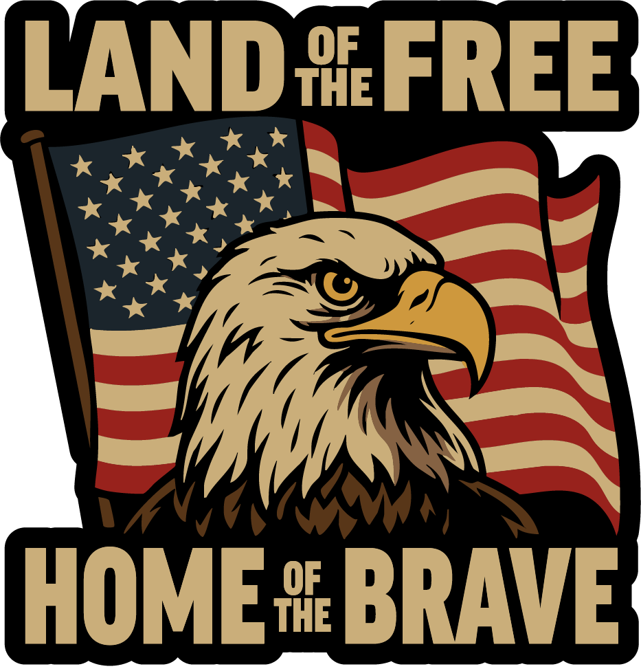 Land of the Free, Home of the Brave Sticker