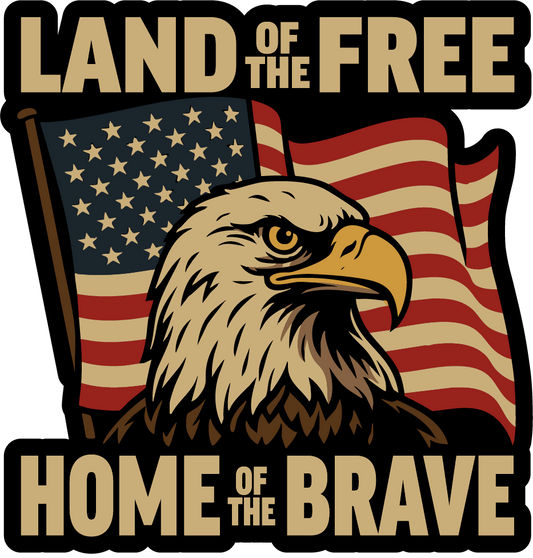 Land of the Free, Home of the Brave Sticker